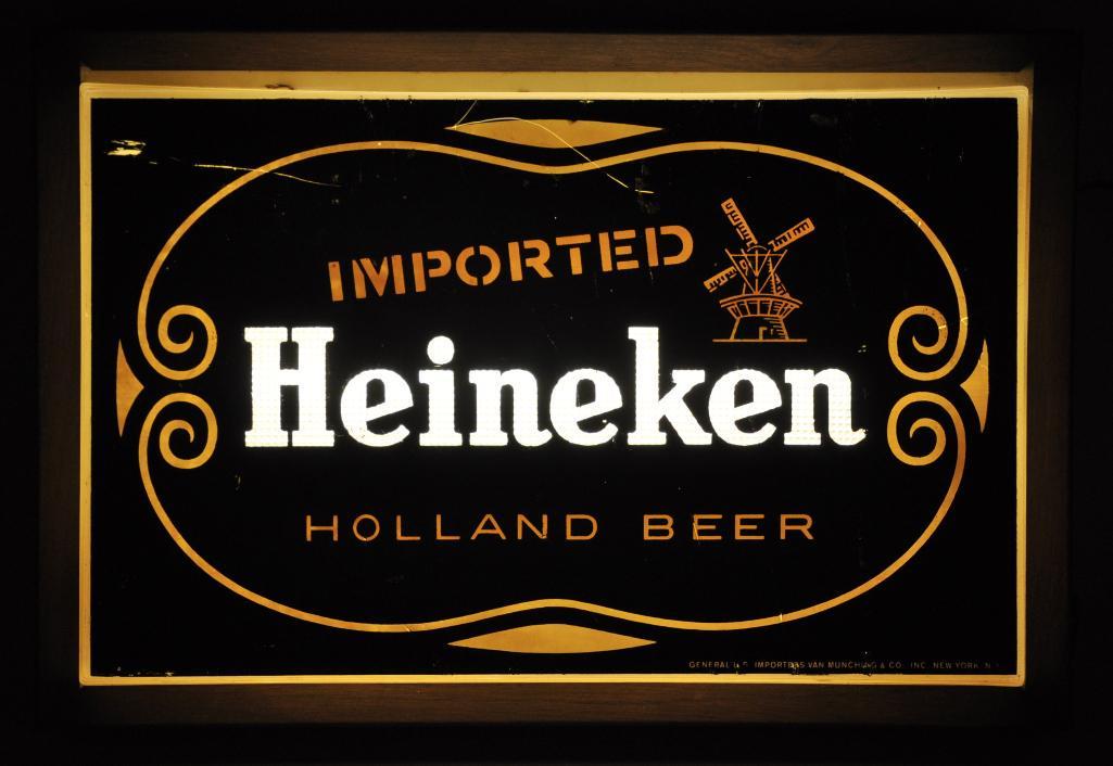 Vintage Heineken Light Up Advertising Beer Sign (1 of 2)