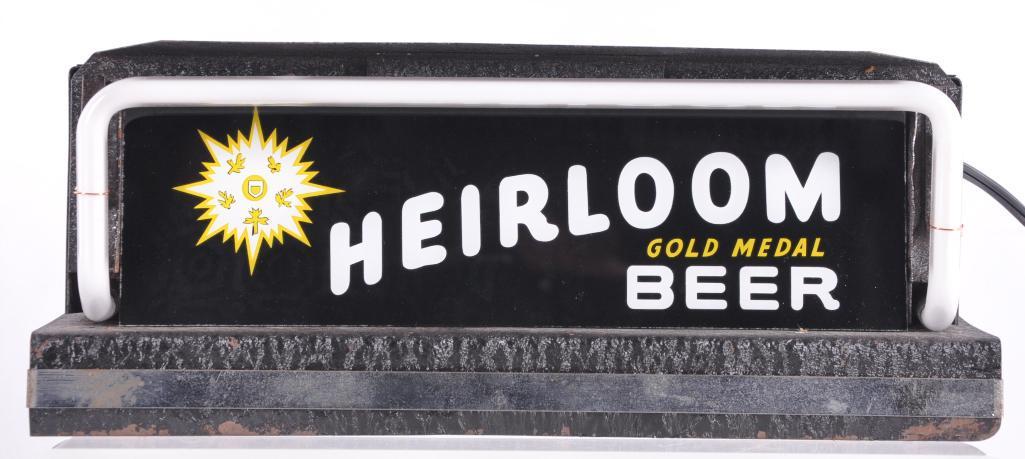Vintage Heirloom Beer Light Up Advertising Back Bar (1 of 3)