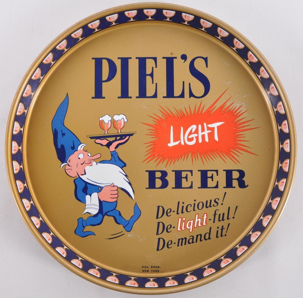 Vintage Piel's Light Beer Advertising Metal Drink Tray (1 of 2)
