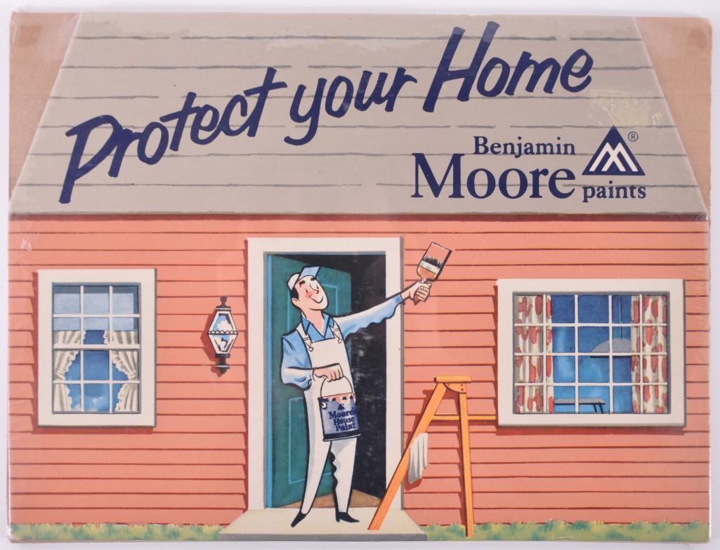 Vintage Benjamin Moore Paints "Protect Your Home": 12 x 9 inches