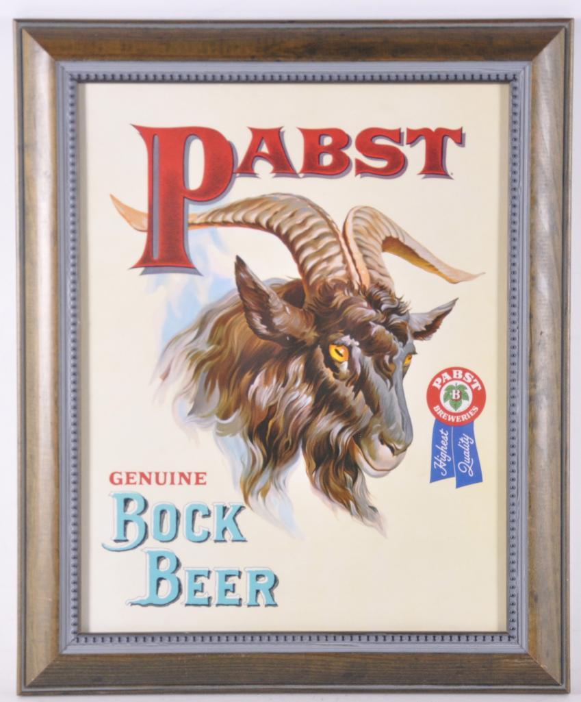 Vintage Pabst Blue Ribbon Framed Advertising Poster (1 of 1)