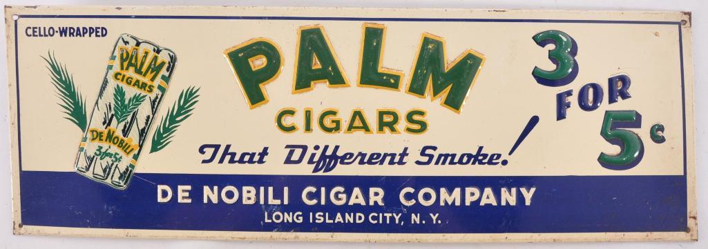 Vintage Palm Cigars Advertising Metal Sign (1 of 2)