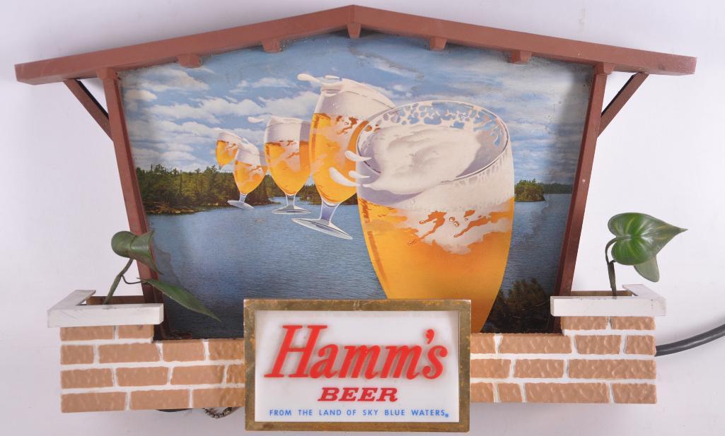 Vintage Hamm's Beer Light Up Advertising Sign