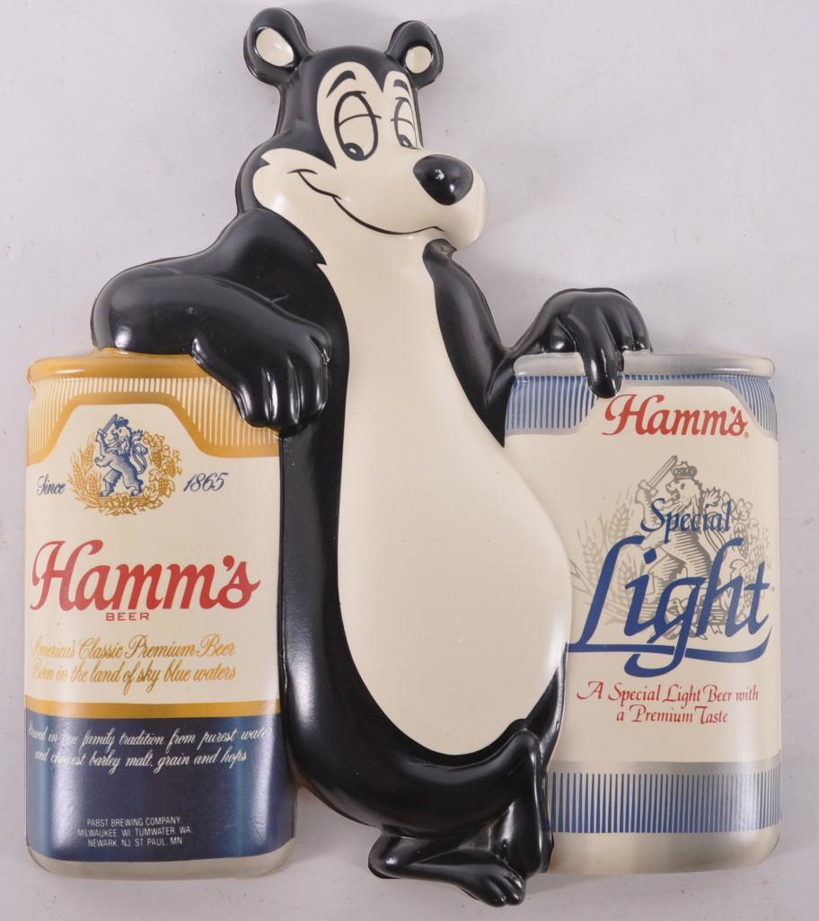 Vintage Hamm's Bear Special Light Beer Advertising: 10 x 11 1/2 inches