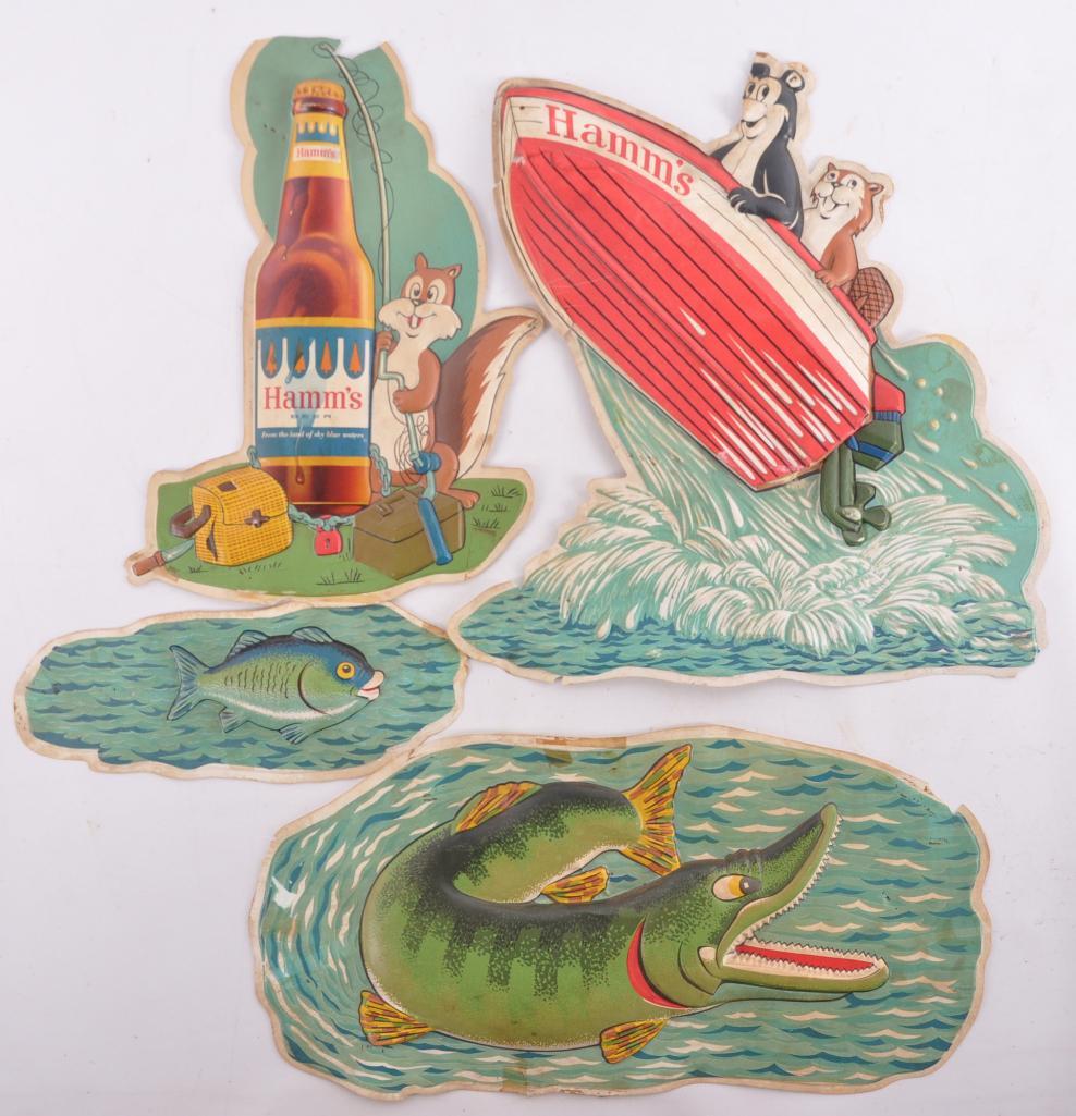 Group of 4 Hamm's Beer Advertising Vacuum Formed (1 of 1)