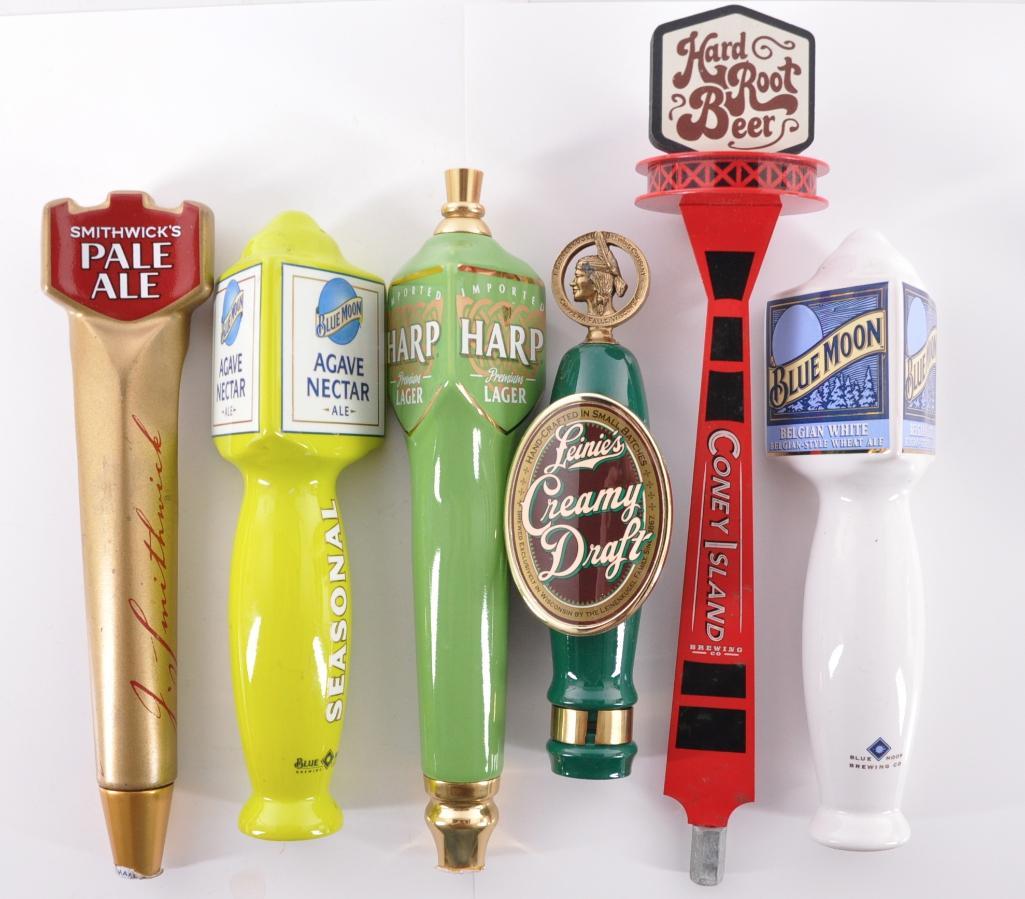 Group of 6 Advertising Beer Tappers (1 of 1)