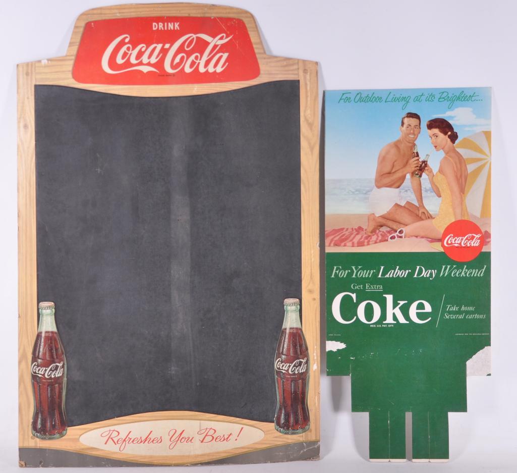 Group of 2 Vintage Coca Cola Advertising Cardboard (1 of 2)