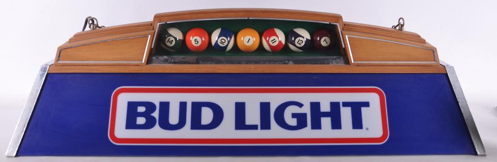 Bud Light Advertising Light Up Pool Table Light (1 of 3)