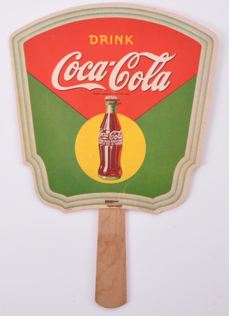 Vintage Coca Cola Double Sided Advertising Hand Fan (1 of 4)