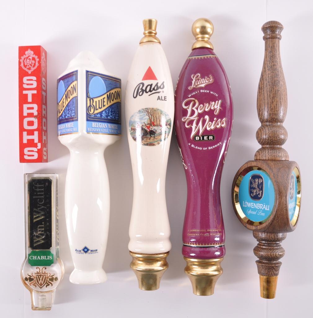 Group of 6 Advertising Beer Tappers (1 of 1)