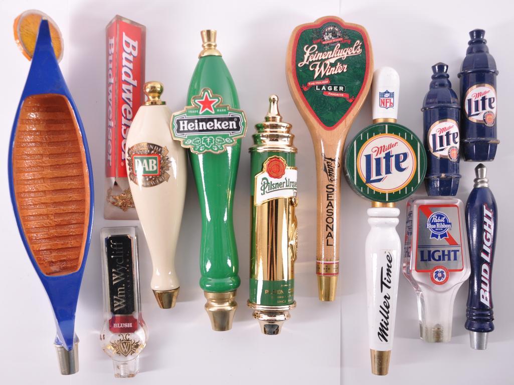 Group of 12 Advertising Beer Tappers (1 of 2)