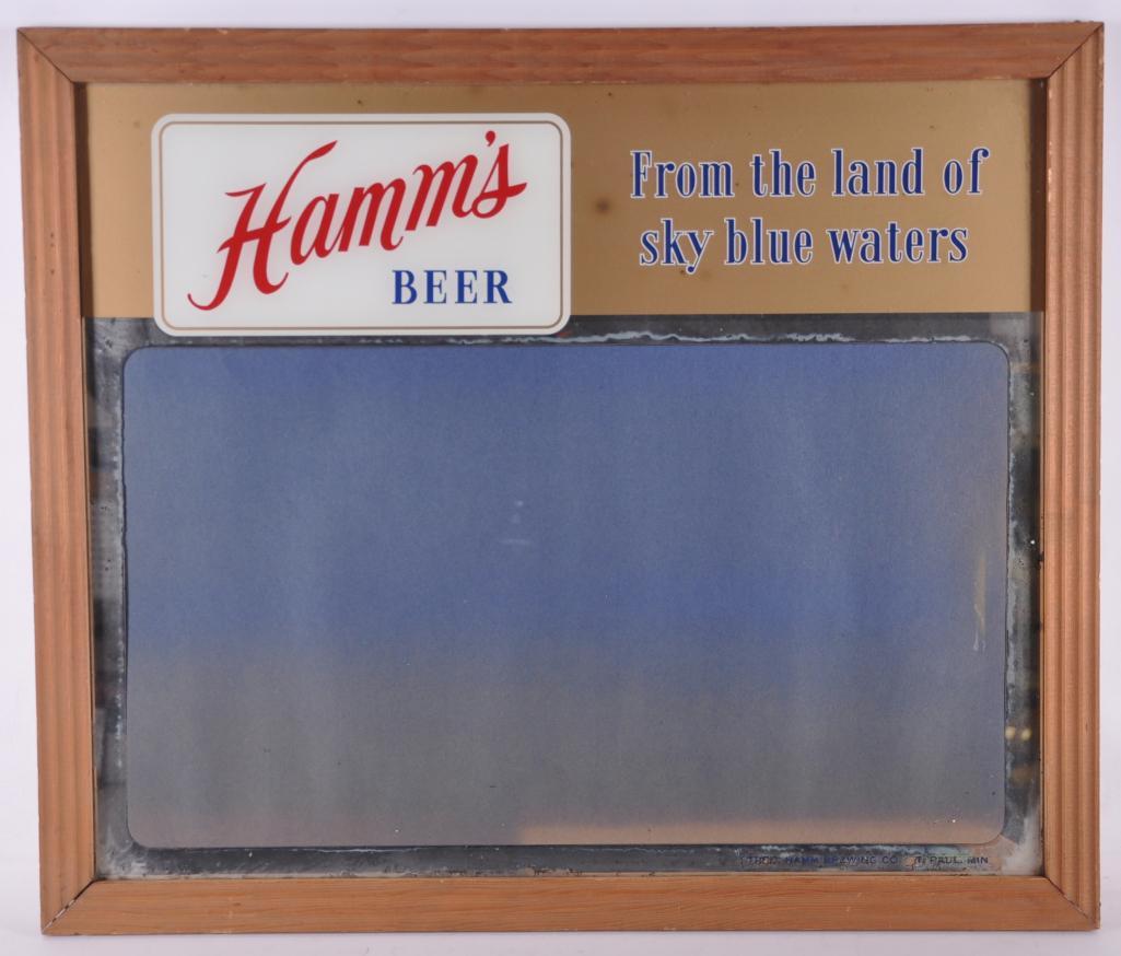 Vintage Hamm's Beer Advertising Menu Board: 26 x 22 inches
