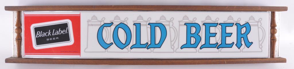 Vintage Black Label Beer "Cold Beer" Light Up (1 of 2)