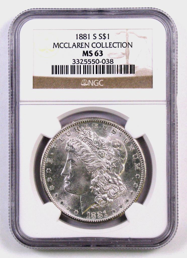 1881 S Morgan Silver Dollar (NGC) MS63 (1 of 2)