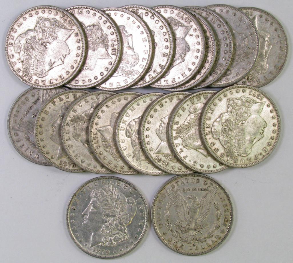 Lot of (19) 1879 O Morgan Silver Dollars (1 of 1)