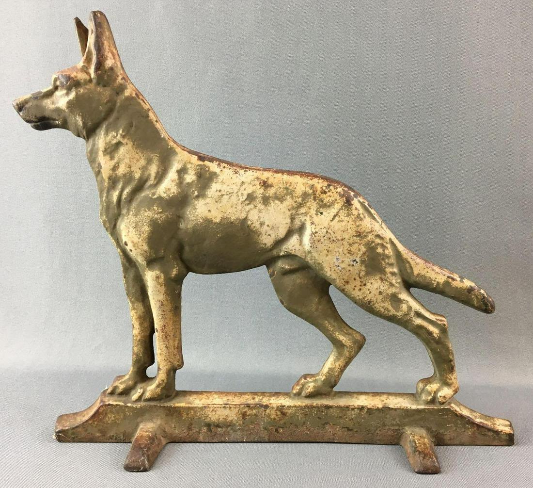 Antique Cast-Iron German Shepard Doorstop (1 of 4)
