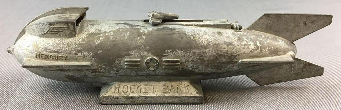 Vintage Mercury Metal Rocket Bank (1 of 5)