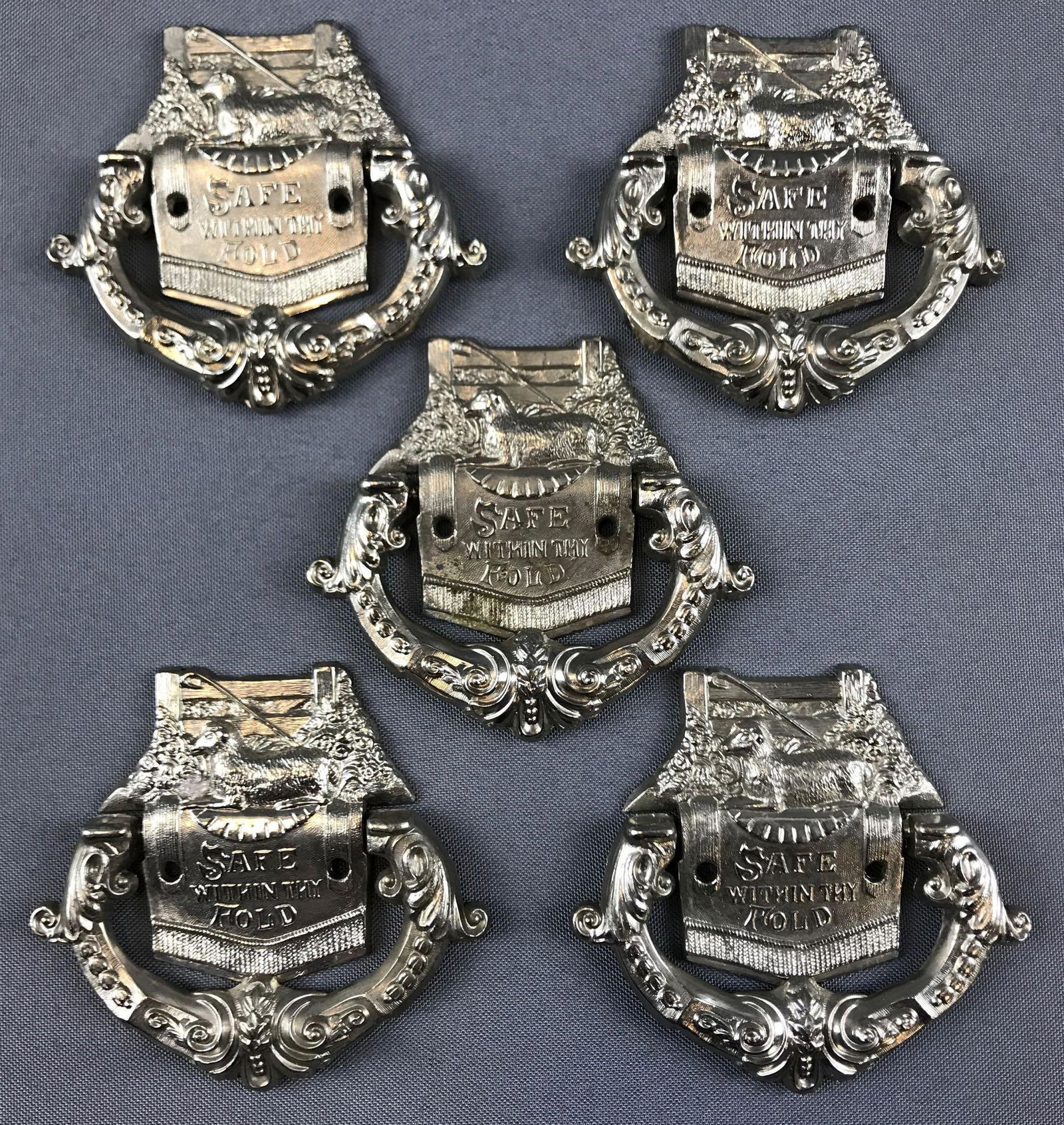 Group of 5 vintage casket handles (1 of 5)