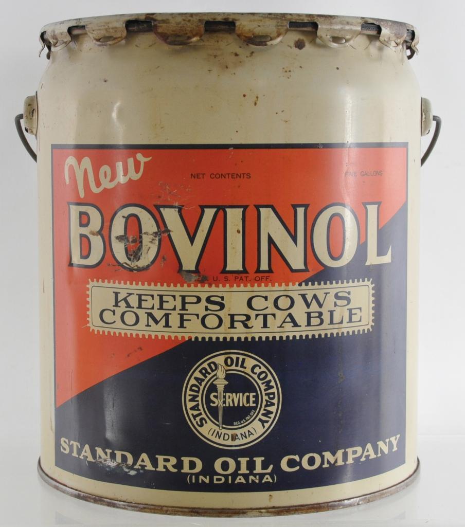 Antique Standard Oil Bovinol Advertising 5 Gal. Oil Can (1 of 5)