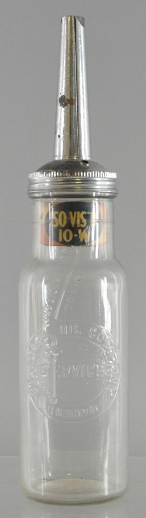 Antique Standard Oil Co. 1 Quart Iso Vis D 10-W Glass (1 of 3)