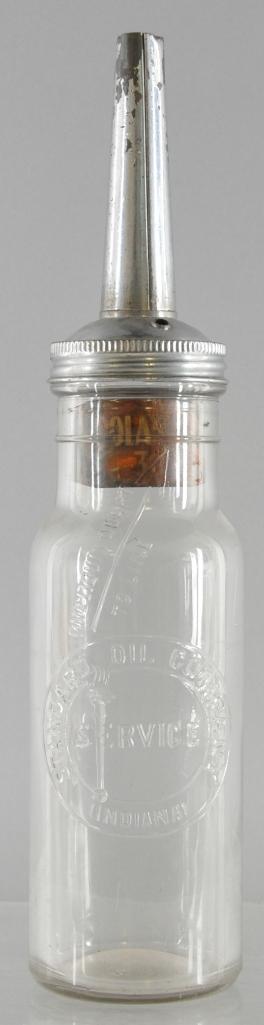 Antique Standard Oil Co. 1 Quart Glass Oil Bottle with (1 of 3)