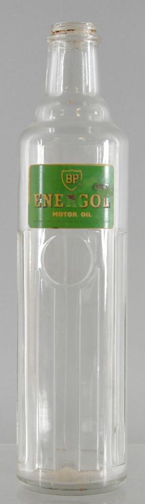 Antique BP Energol 1 Quart Glass Oil Bottle (1 of 2)