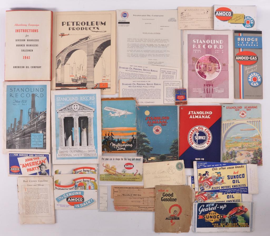 Group of Standard Oil Co. Advertising Ephemera: Includes Almanacs, Ink Blotters, and More