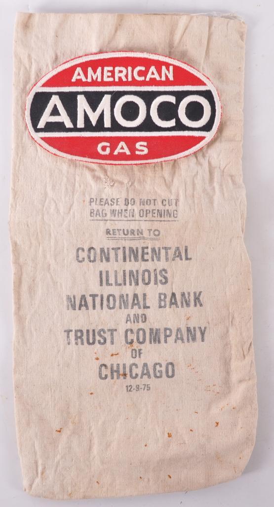 Vintage Amoco Gas Patch and Chicago Bank Bag (1 of 2)
