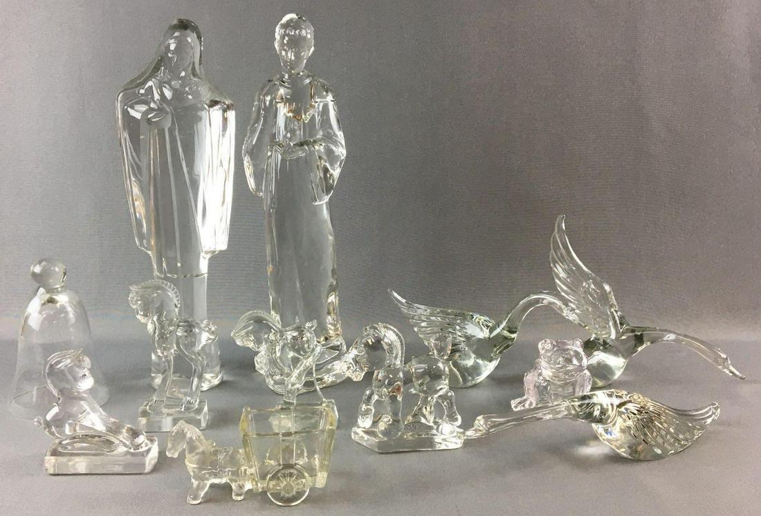 Group of 12 Vintage Clear Glass Figurines (1 of 6)