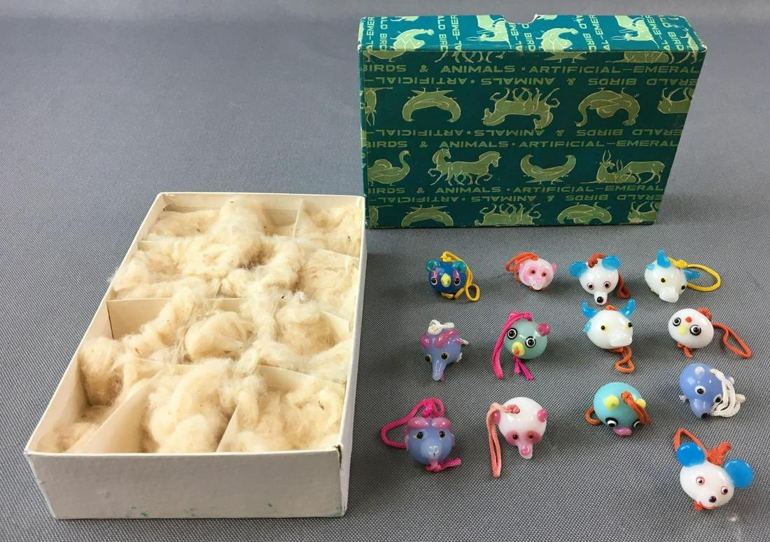 Group of 13 Vintage Glass Miniature Animal Head (1 of 4)