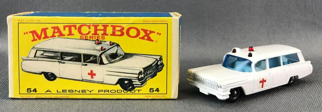 Matchbox No. 54 Cadillac Ambulance Die-Cast Vehicle (1 of 9)