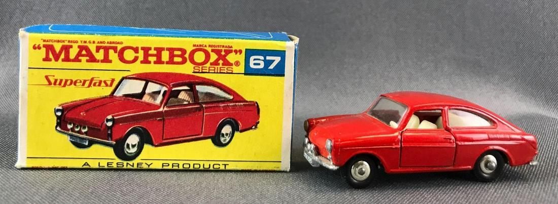 Matchbox Superfast No. 67 Volkswagen 1600TL Die-Cast: Red body, BPW. A Lesney Product. Made in England