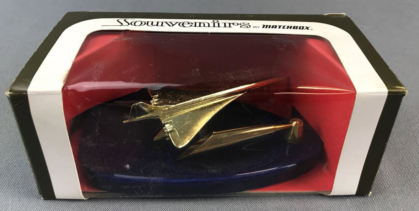 Matchbox Souvenirs Fighter Jet Desk Set in Original: A Lesney Product. Made in England