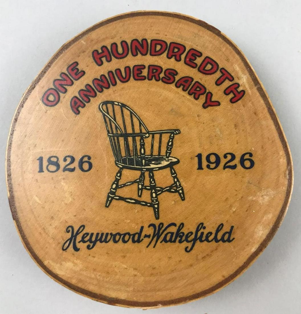 Vintage 1926 Wooden Advertising Coaster:: Appx 3.5 inches