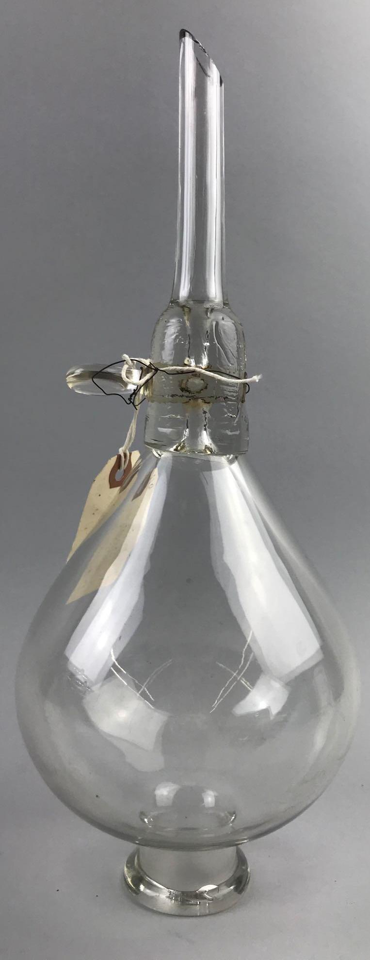 Antique Glass Laboratory Drip Funnel: 14 inches