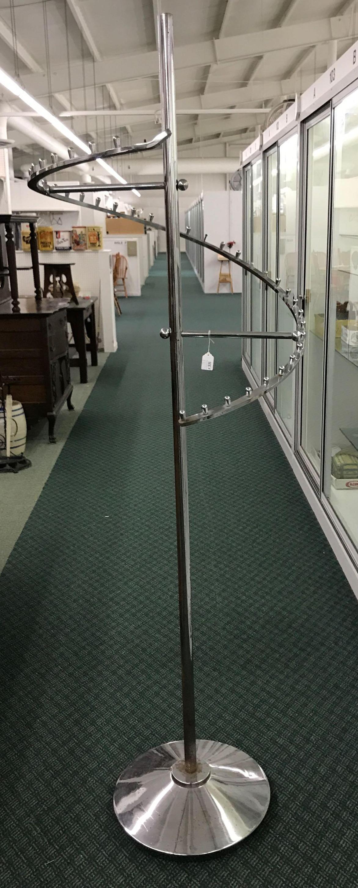 Vintage Steel Clothing Rack: 25 x 78 Inches, no shipping available