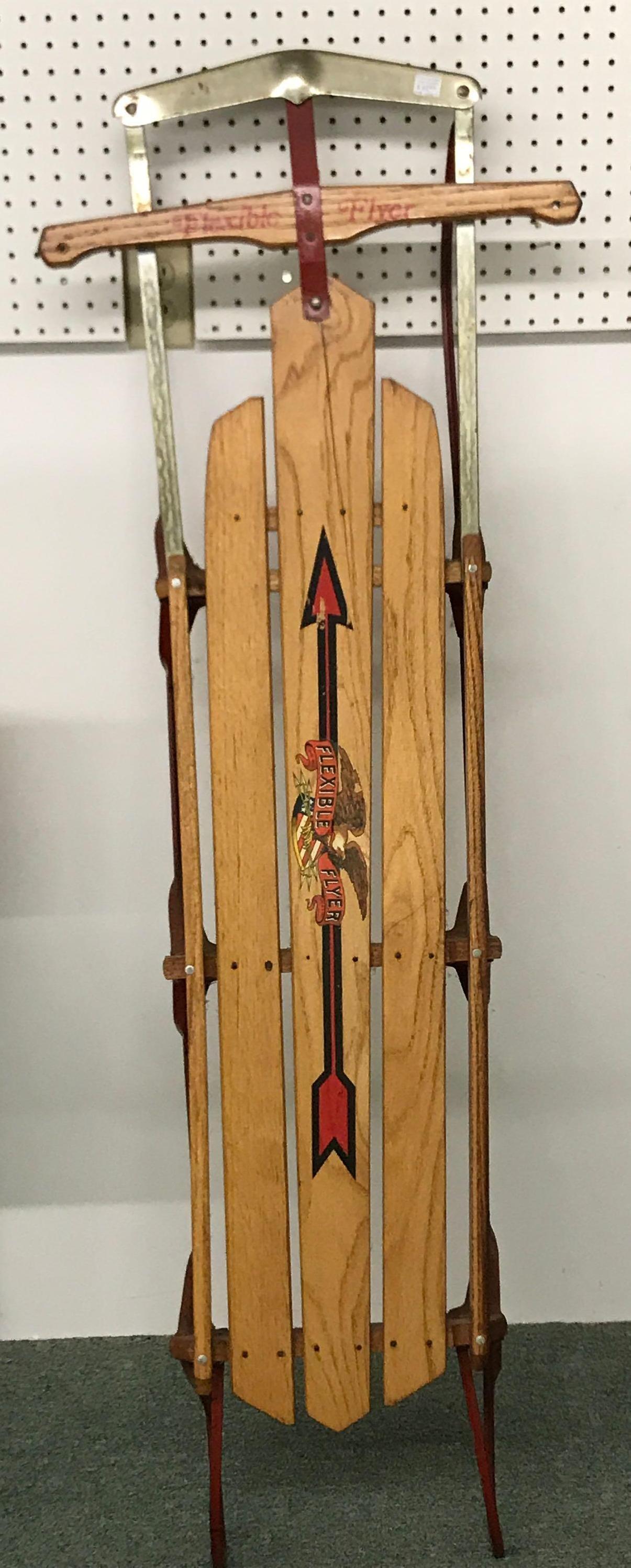 Vintage Flexible Flyer Sled: 61 x12 Inches, no shipping available.