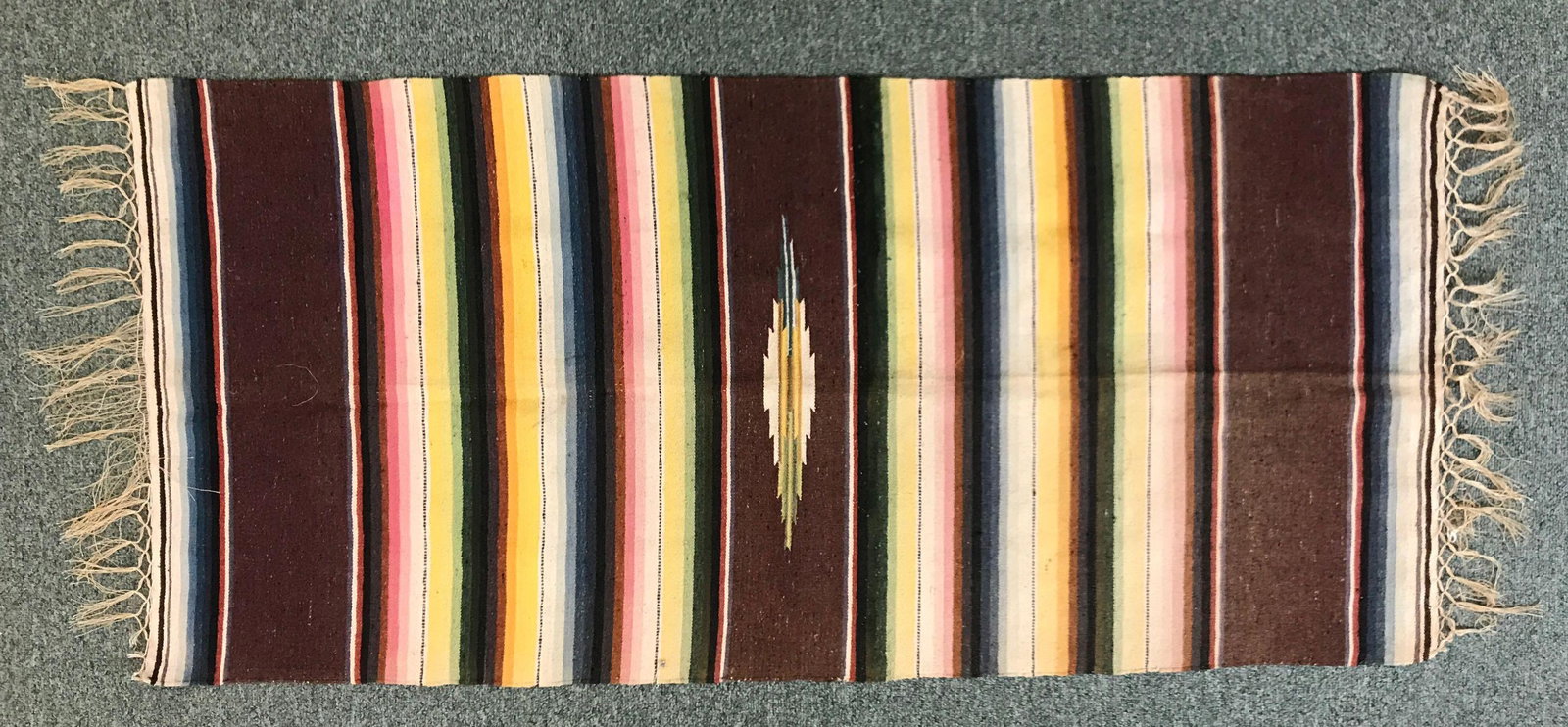 Antique Table Runner/Native American rug: 46 x 22 inches