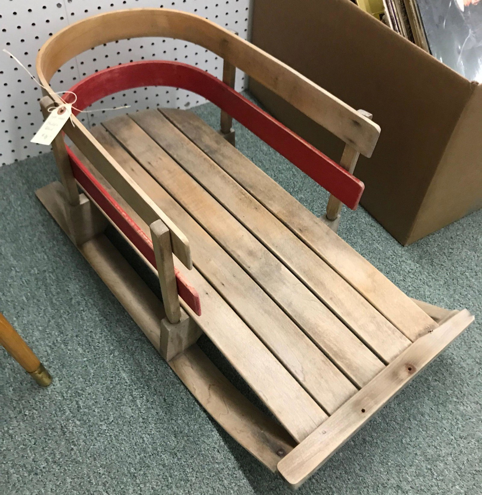 Antique Childs Sled: 31 x 13 x 15 Inches, no shipping available.
