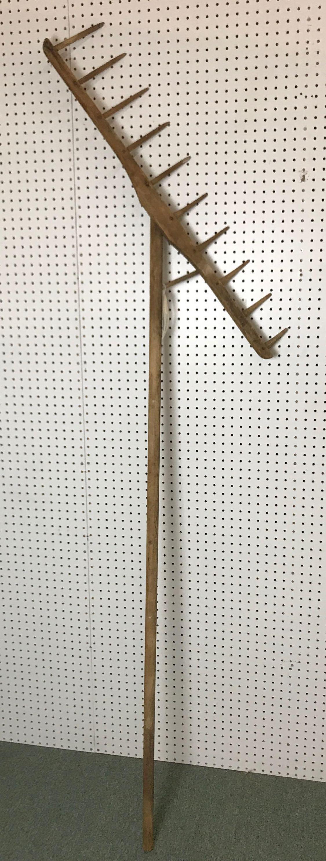 Antique Hay Rake: 70 x 40 Inches, no shipping available.