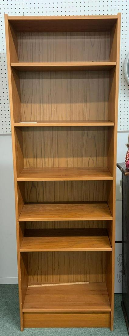 Mid century modern Rosenthal Netter Denmark bookcase: 23 1/2 inches 75 x 11, no shipping, Particleboard construction
