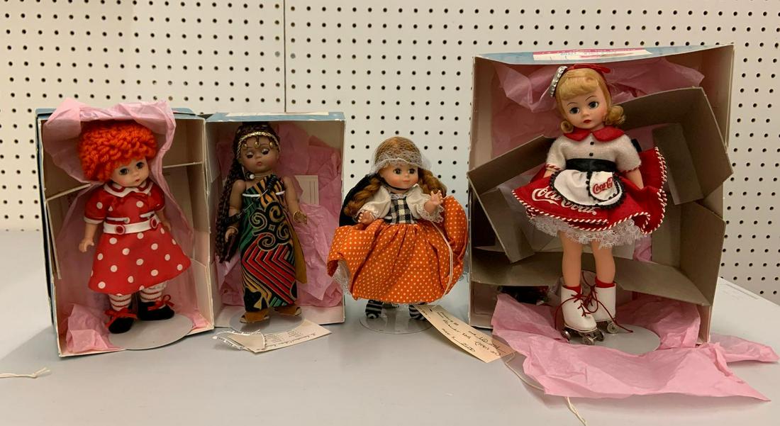 Group of four vintage Madame Alexander dolls: Includes Coca-Cola, Mali, Annie, and other