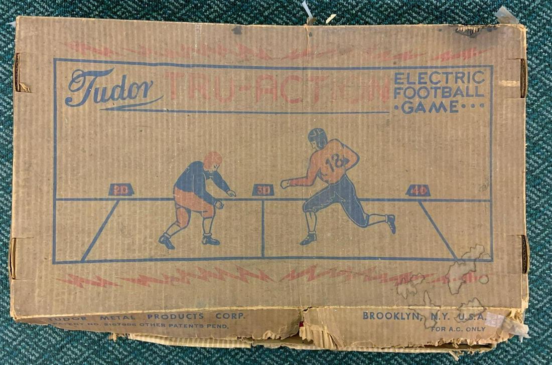 Vintage tudo tru-action Electric football game: Includes original box, some damage
