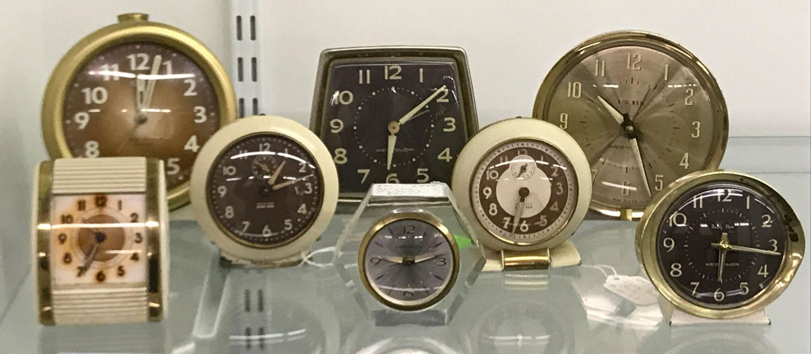 Vintage Clocks Westclox Big Ben: Group of 8 Unknown working condition