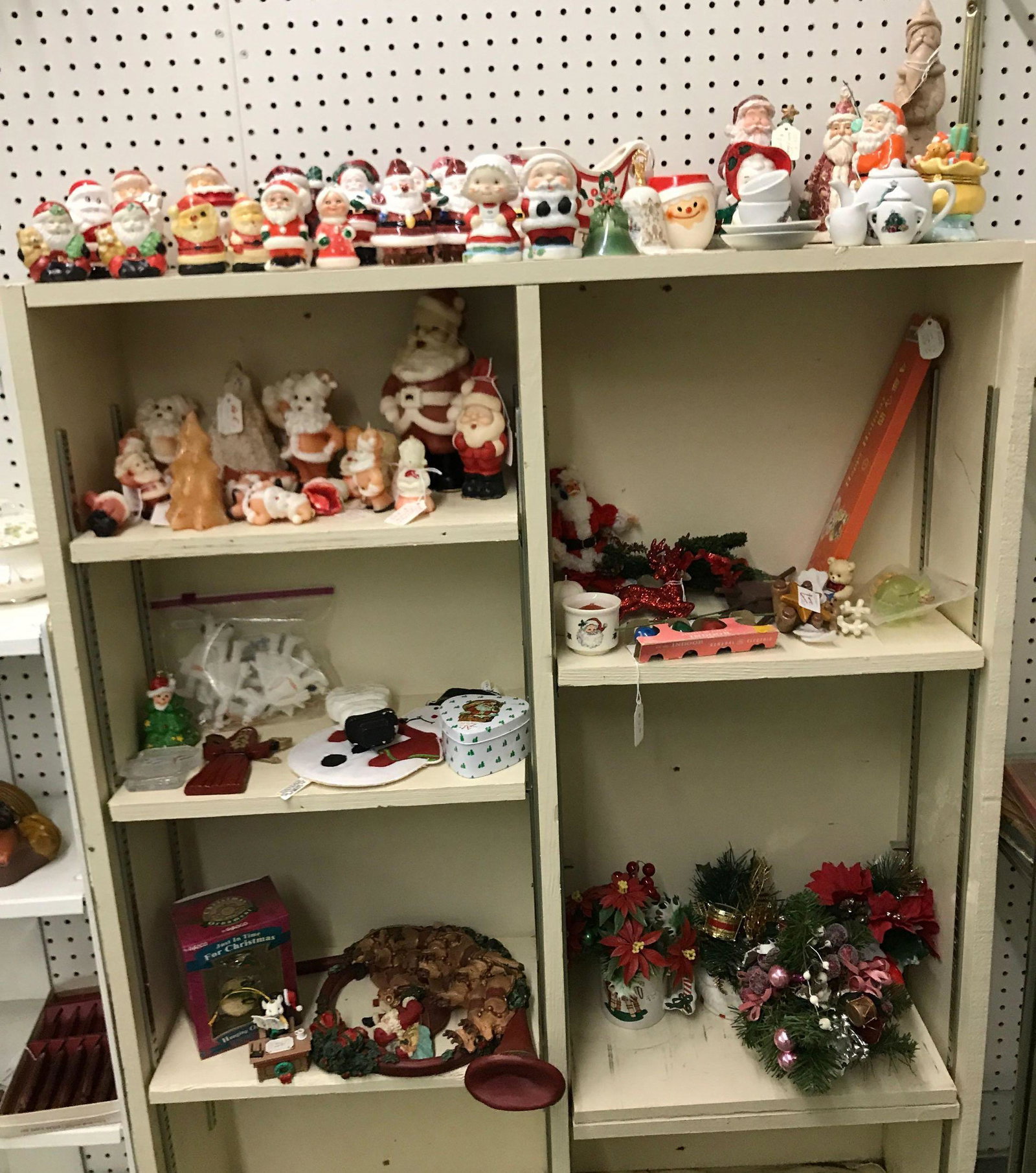 Vintage Christmas Decor: Sorry No shipping on this lot. Christmas Candles salt and pepper shakers decorations tea set