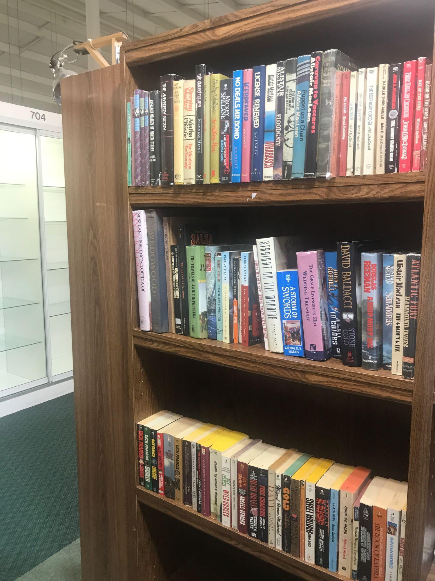 Shelf lot-3 shelves of assorted books: Includes Sherlock Holmes of Baker Street, The Golden Gate, Mystery Digest, and more