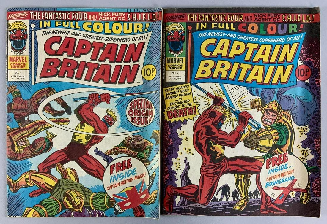 Group of 2 Marvel Comics Captain Britain Comic Books (1 of 4)