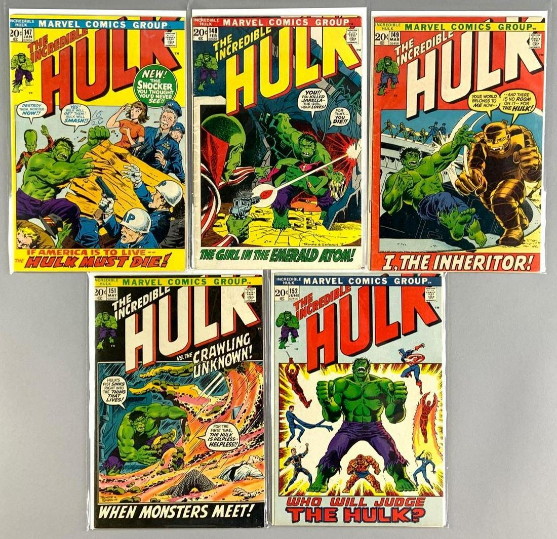 Group of 5 Marvel Comics The Incredilble Hulk Comic (1 of 5)