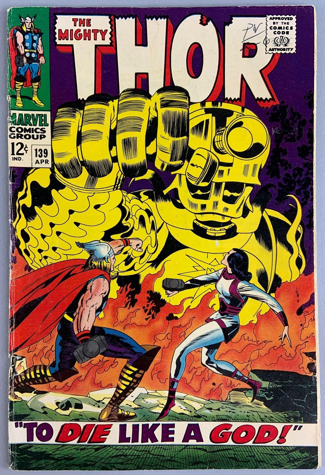 Marvel Comics The Mighty Thor No. 139 Comic Book (1 of 4)
