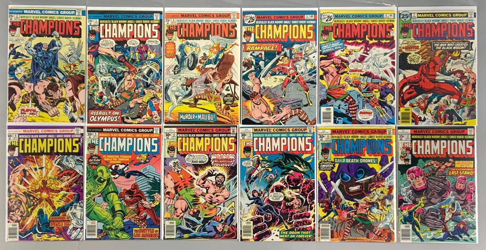 Group of 12 Marvel Comics The Champions Comic Books (1 of 7)